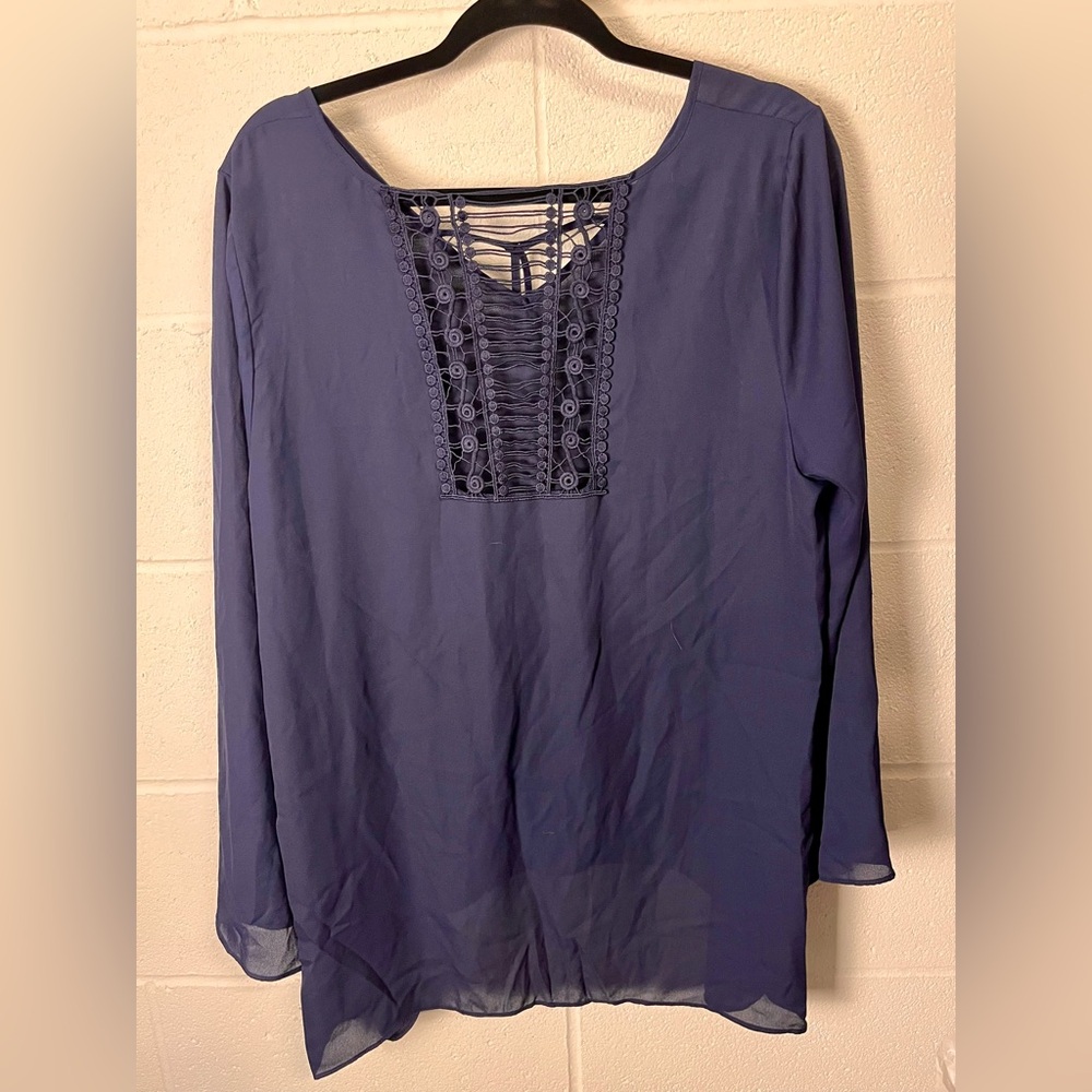 Zac & Rachel Women's Blue V-Neck Tunic/Mini